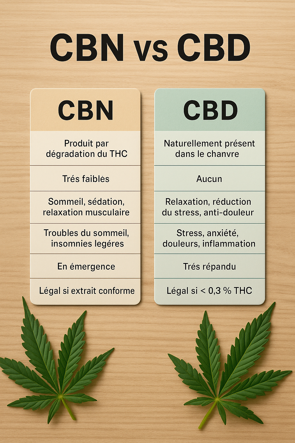CBN vs CBD : quelles différences entre ces deux cannabinoïdes ?
